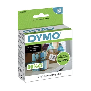 LabelWriter ORIGINAL Vielzwecketiketten 25x25mm, 1 Rolle mit 750 Etiketten von DYMO – Produktfoto 1 von 2