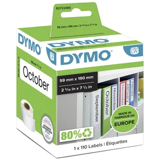 Etiket Dymo LabelWriter naamkaart ordner 59x190mm 1 rol á 110 stuks wit de DYMO – photo produit 1 sur 2