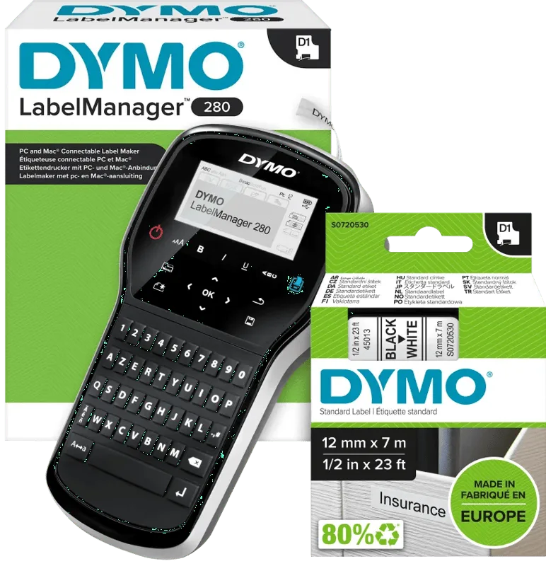 LabelManager 280 Labelmaker + 1 extra label de DYMO – photo produit