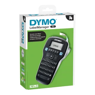 Labelprinter Dymo LabelManager 160 draagbaar qwerty 12mm zwart fra DYMO – produktbillede 1 af 2