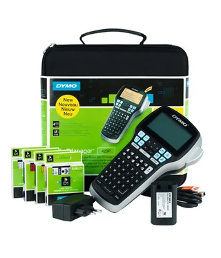Labelprinter Dymo LabelManager 420P draagbaar abc 19mm zwart in koffer by DYMO – product photo 1 of 6