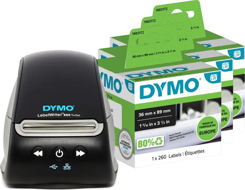 LabelWriter 550 Turbo + 3 extra labels von DYMO – Produktfoto