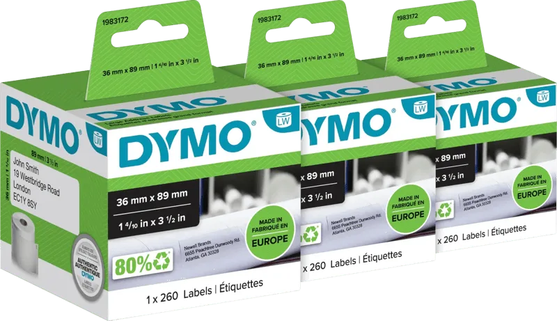 LabelWriter Adres Etiket 36x89mm 3-pack de DYMO – photo produit