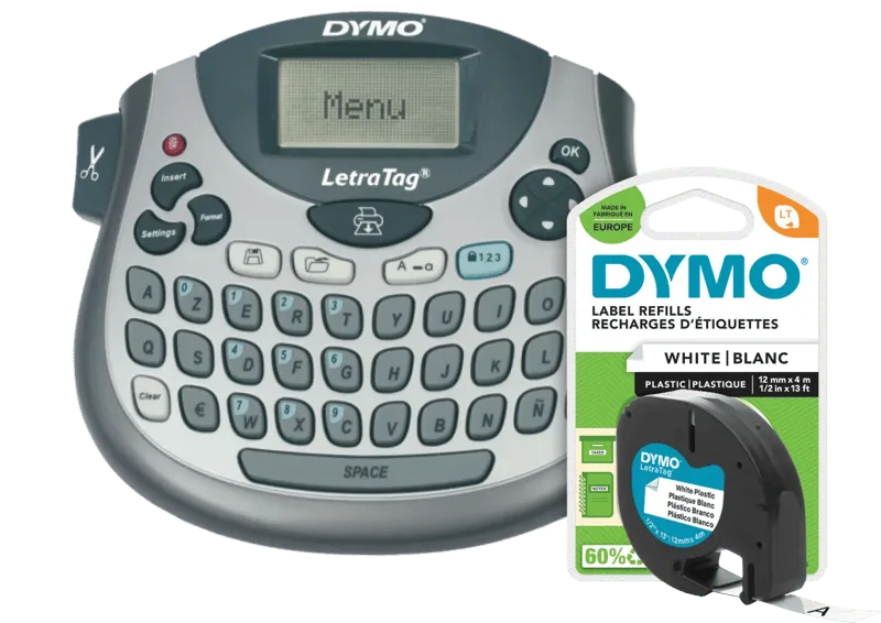 LetraTag LT-100T Labelprinter + 1 extra label de DYMO – photo produit