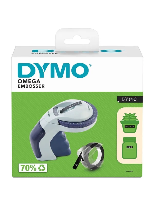 ® OMEGA Embossing Label Maker Blue DK/NO von DYMO – Produktfoto