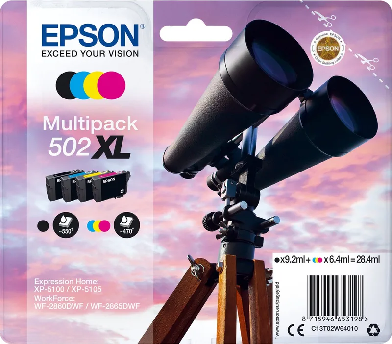 C13T02W64010 - 502XL - Inktcartridge van Epson in Multipack – productfoto