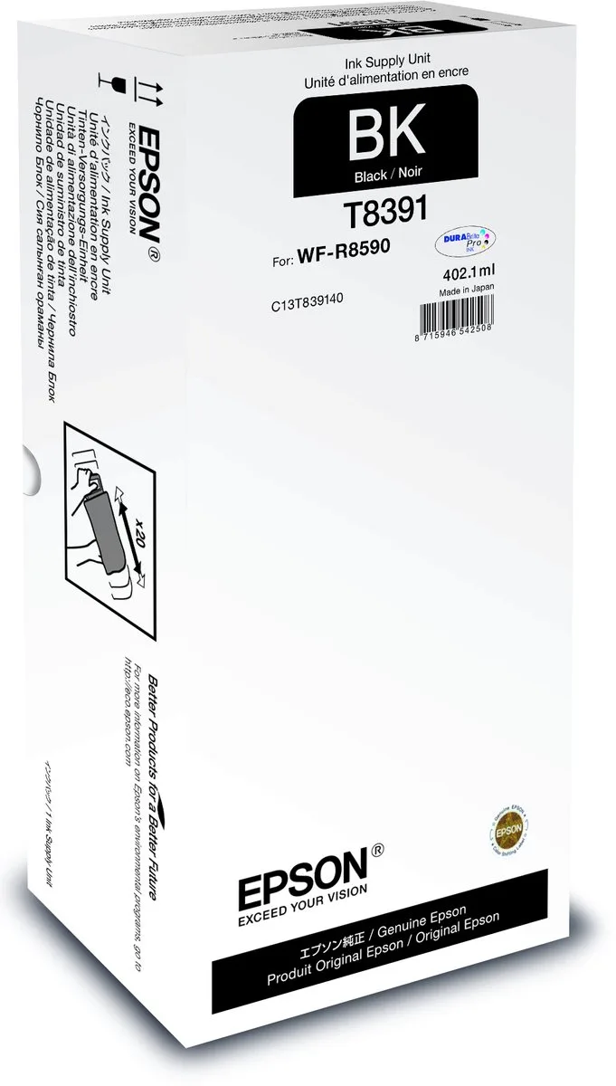C13T83914N inktcartridge 1 stuk(s) Origineel Hoog (XL) rendement de Epson en Noir – photo produit