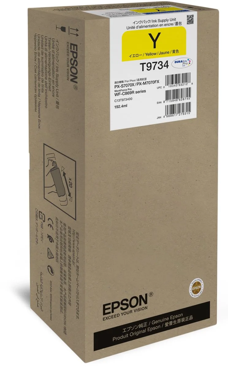 C13T97340N inktcartridge 1 stuk(s) Origineel Hoog (XL) rendement by Epson in Yellow – product photo