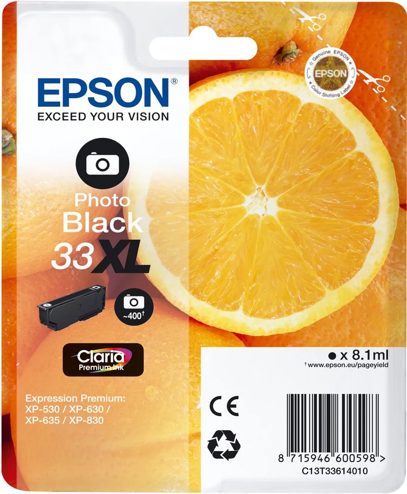Cartouche Oranges Ink Claria Premium Black Photo XL von Epson in Schwarz – Produktfoto