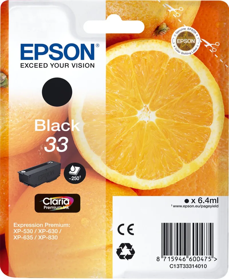 Cartouche Oranges Ink Claria Premium Black von Epson in Schwarz – Produktfoto