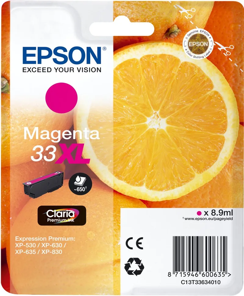 Cartouche Oranges Ink Claria Premium XL von Epson in Magenta – Produktfoto