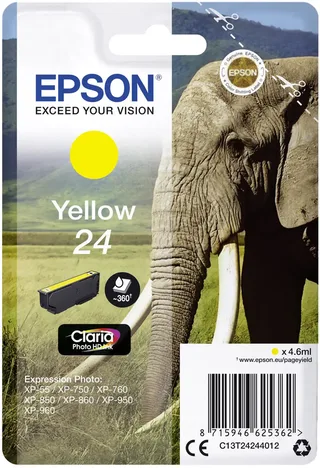 Encre 24 dorigine jaune C 13 T 24244012 de Epson – photo produit 1 sur 2
