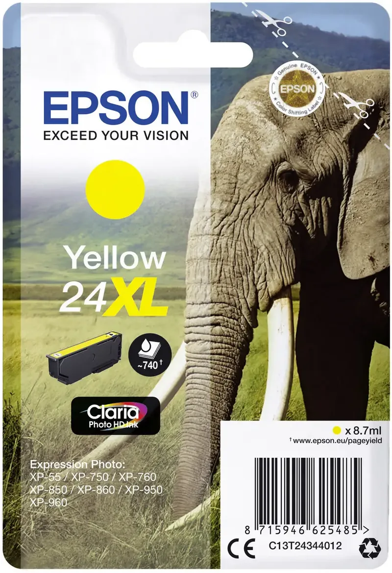 Druckerpatrone 24XL Original Gelb C 13 T 24344012 von Epson – Produktfoto