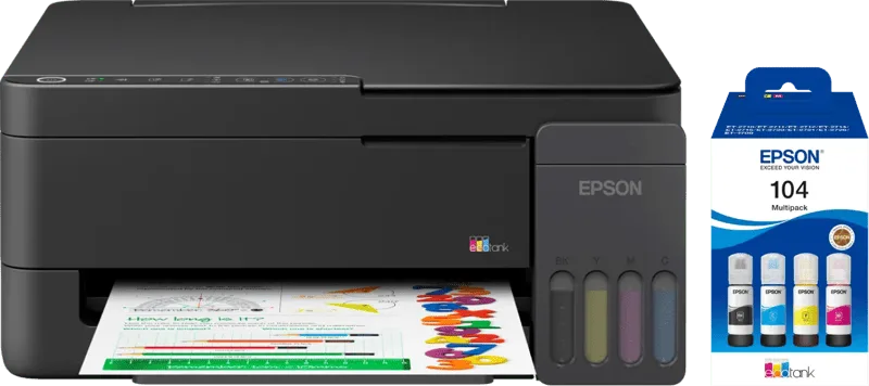 EcoTank ET-2910 + 1 Set zusätzliche Tintenflaschen von Epson – Produktfoto