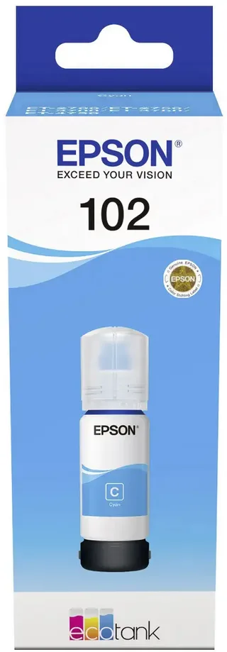 Epson 102 - Inktfles - 70 ml van Epson in Cyaan – productfoto 2 van 2