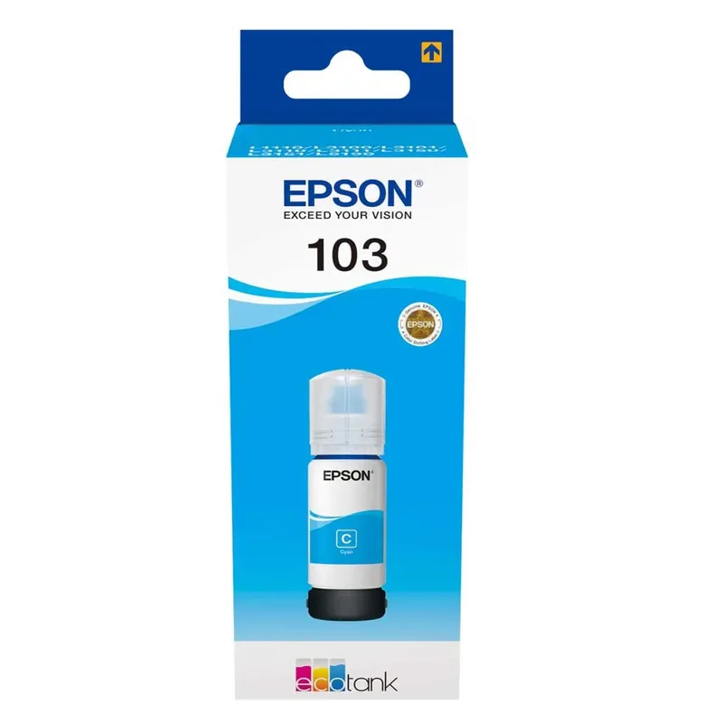 Epson 103 EcoTank Cyan ink bottle (WE) (C13T00S24A10) von Epson – Produktfoto