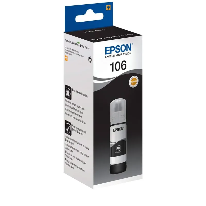 Epson 106 EcoTank Photo Black ink bottle (C13T00R140) von Epson – Produktfoto