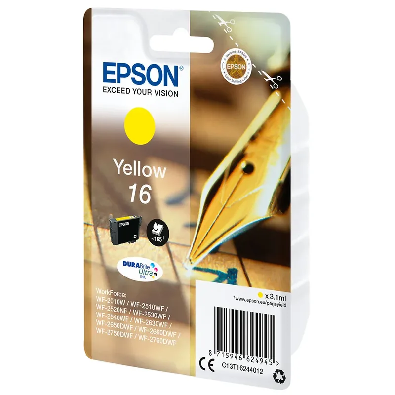 Epson 16 Ink Cartridge - Yellow de Epson en Jaune – photo produit