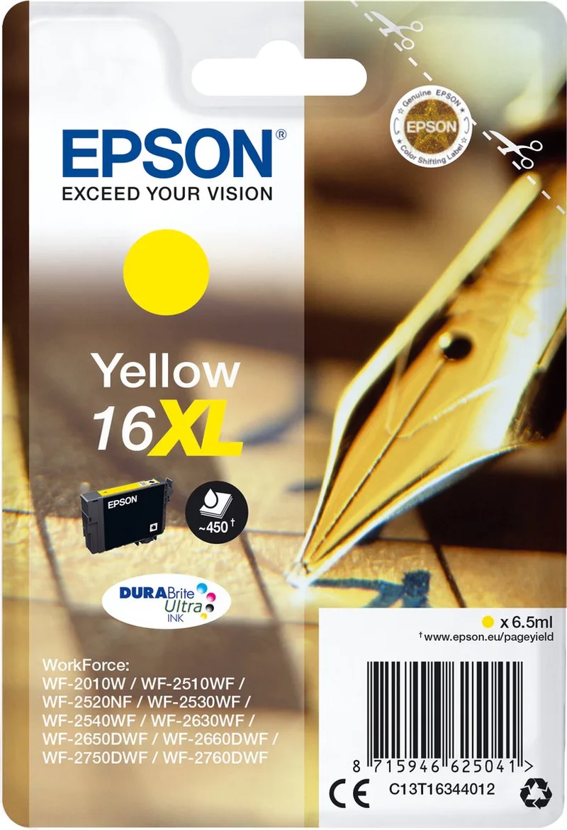 Epson 16XL - Inktcartridge van Epson in Geel – productfoto
