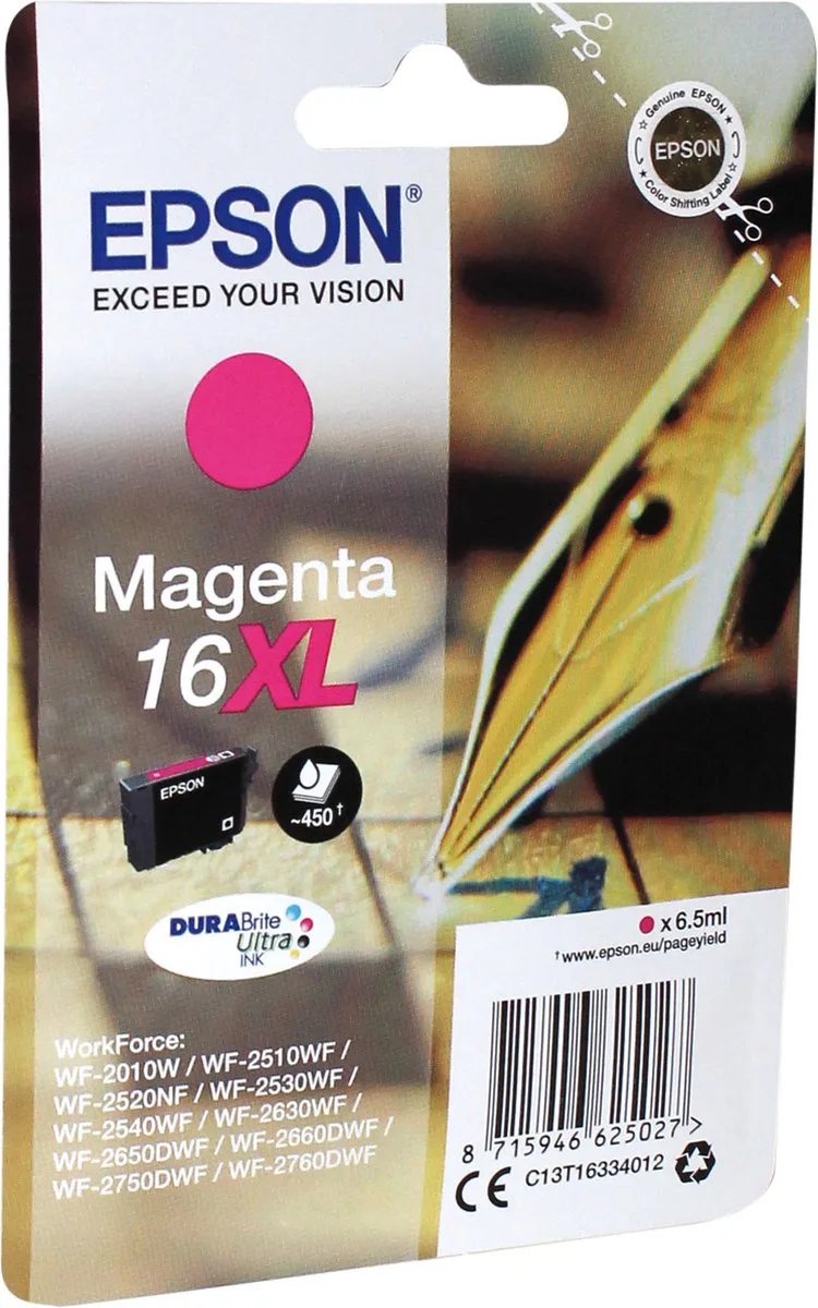 Epson 16XL - Inktcartridge van Epson in Magenta – productfoto