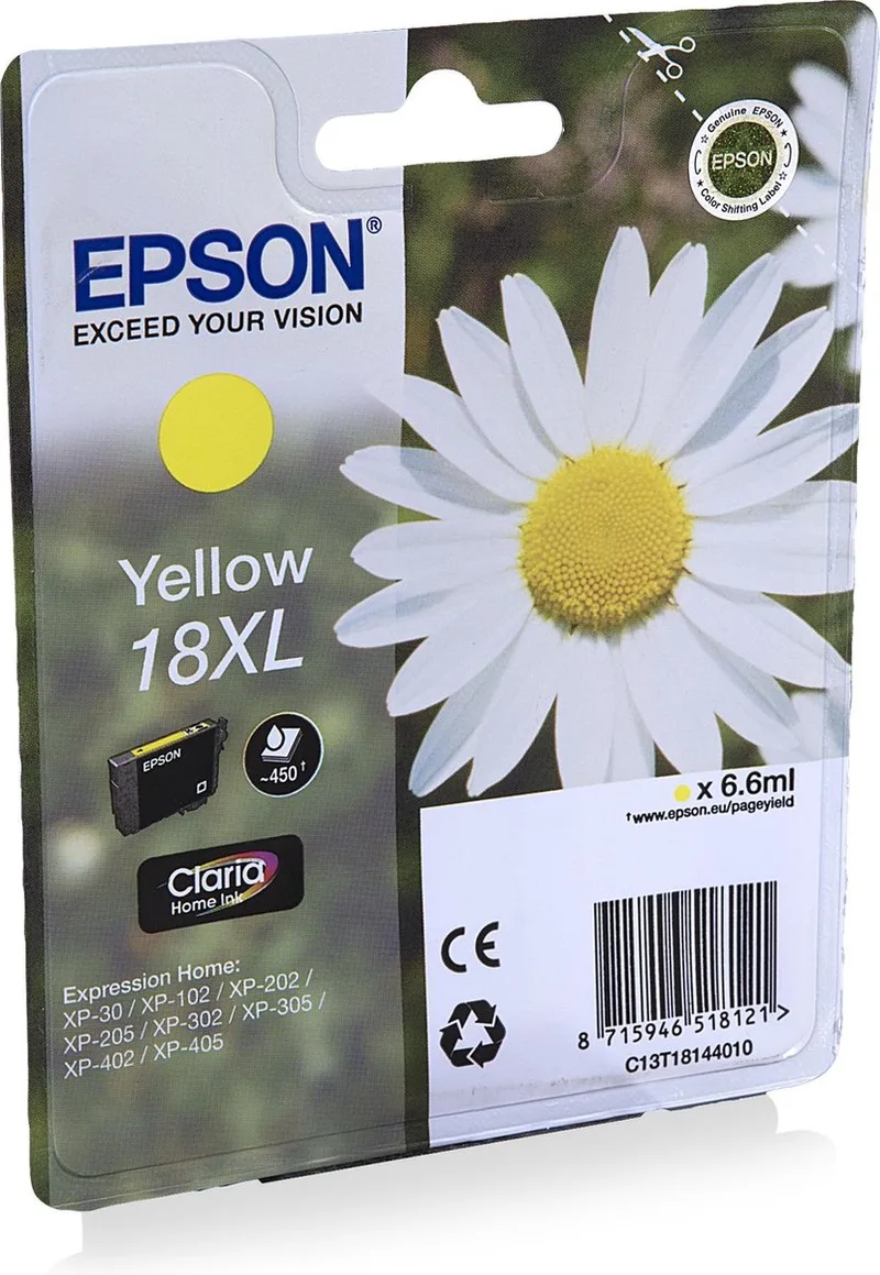 Epson 18XL - Inktcartridge van Epson in Geel – productfoto