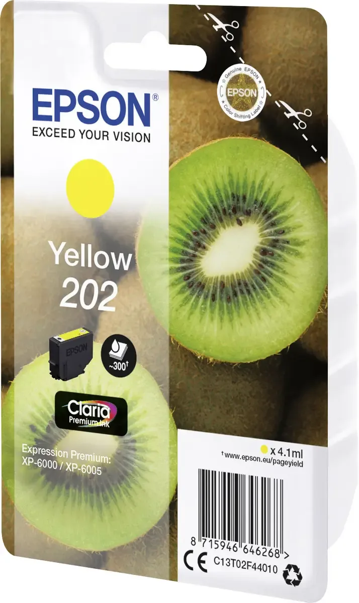 Epson 202 - 4.1 ml - origineel - inktcartridge fra Epson i Gul – produktbillede 2 af 2