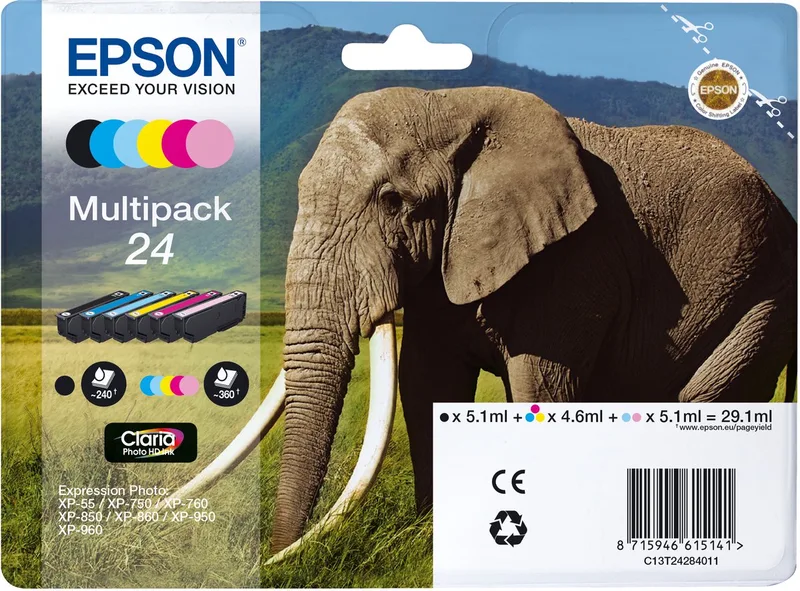 Epson 24 - Inktcartridge - Multipack van Epson in Meerkleurig – productfoto