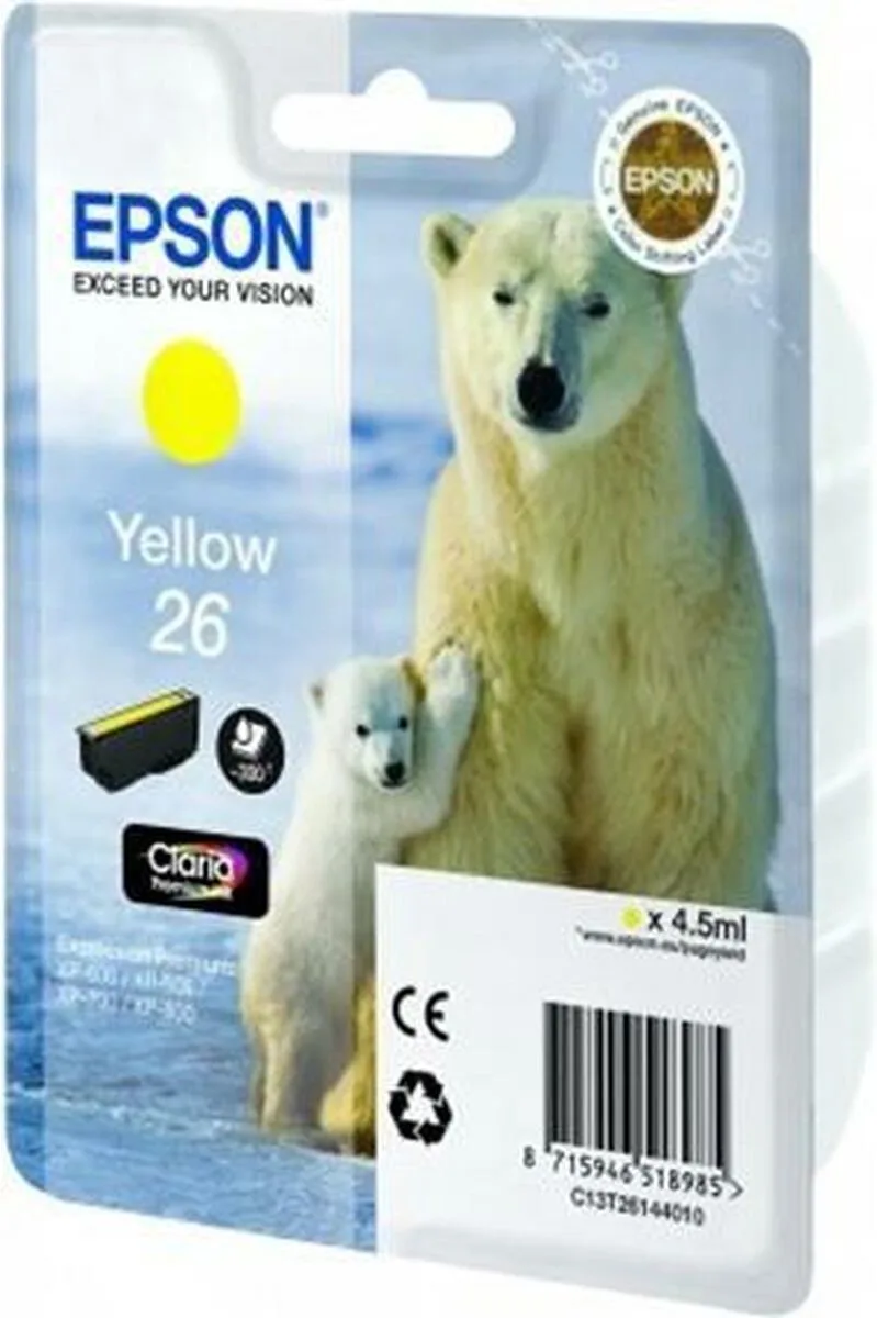 Epson 26 (T2614) - Inktcartridge van Epson in Geel – productfoto