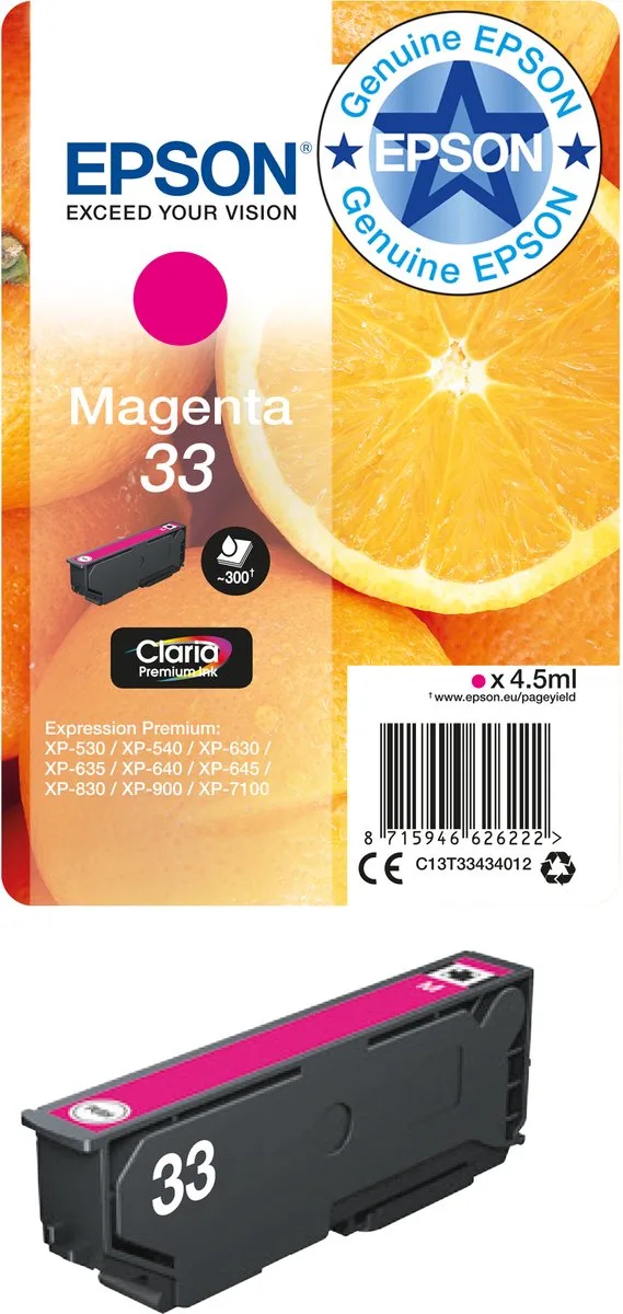 Epson 33 - Inktcartridge de Epson en Magenta – photo produit