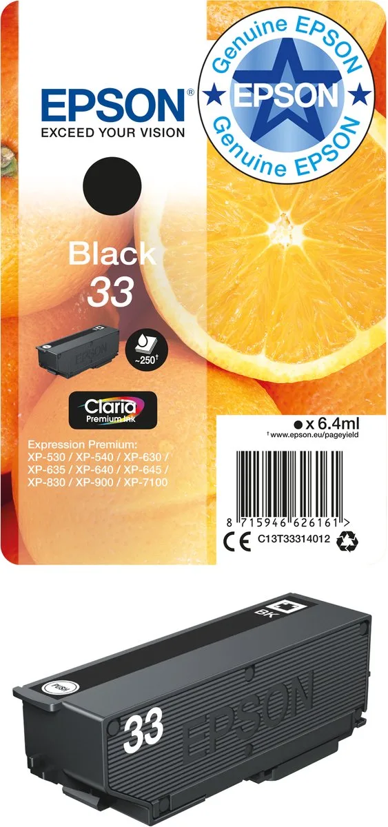 Epson 33 - Inktcartridge de Epson en Noir – photo produit