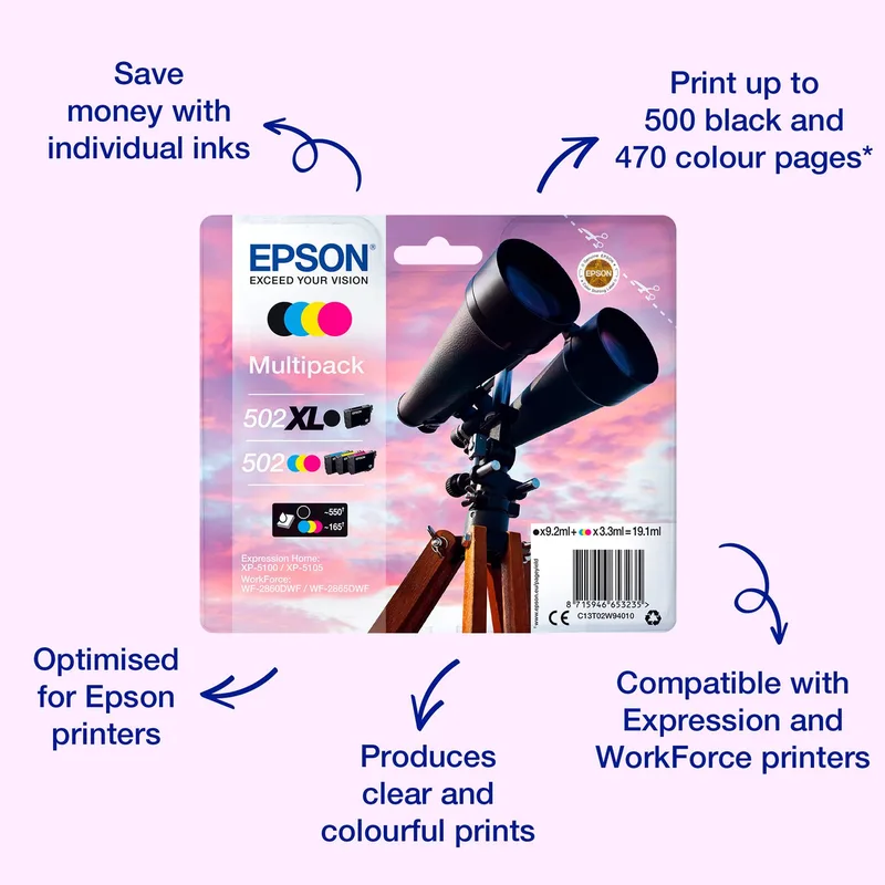 Epson 502 - Inktcartridge / Multipack från Epson i Flerfärgad – produktbild