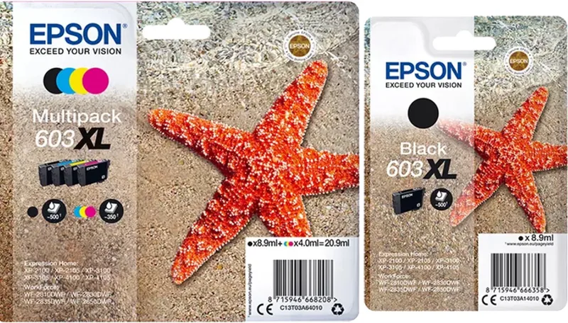 Epson 603XL - Inktcartridge - Multipak + Zwart van Epson in Zwart 2x – productfoto