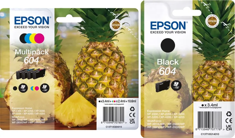 Epson 604 - Inktcartridge - Multipak + Zwart fra Epson i Zwart 2x – produktbillede