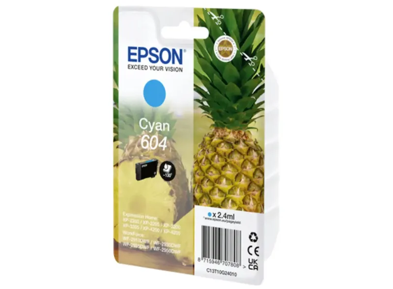 Epson 604 - Inktcartridge - Origineel - Standaard capaciteit van Epson in Cyaan – productfoto 2 van 2