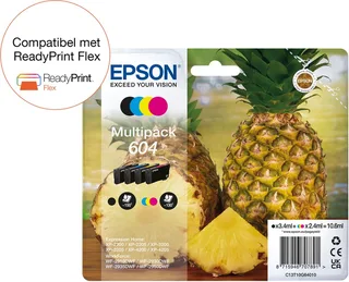Epson 604 - Inktcartridge - Origineel - Standaard capaciteit - Cyaan, Geel, Magenta van Epson in Zwart – productfoto 1 van 2