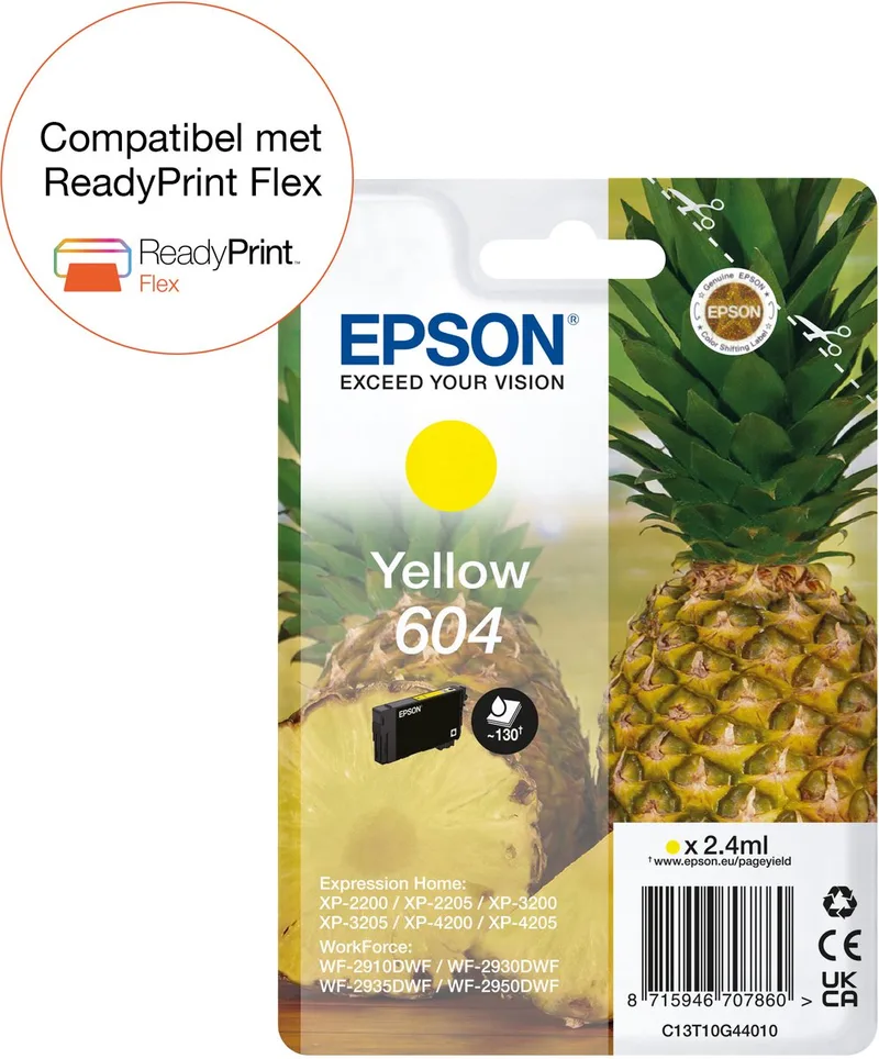 Epson 604 - Inktcartridge - Origineel - Standaard capaciteit van Epson in Geel – productfoto