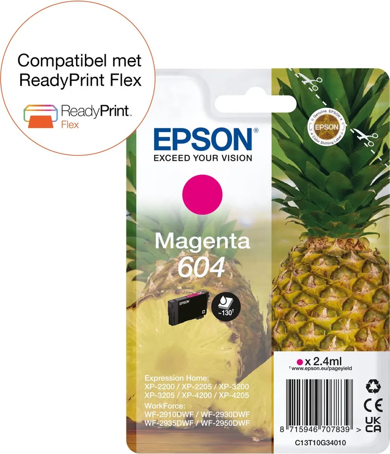 Epson 604 - Inktcartridge - Origineel - Standaard capaciteit van Epson in Magenta – productfoto 1 van 2