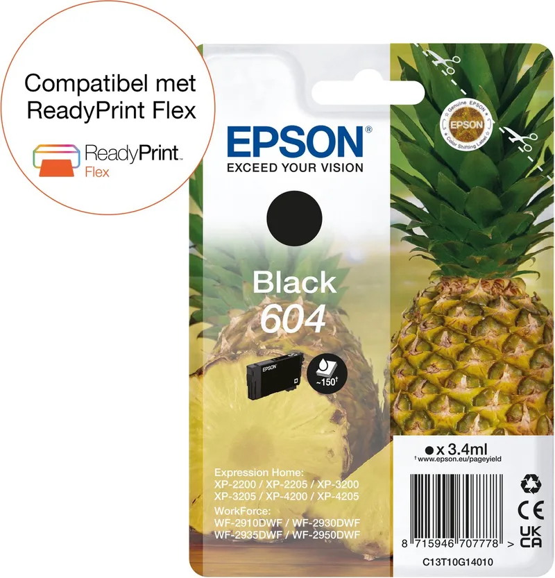 Epson 604 - Inktcartridge - Origineel - Standaard capaciteit van Epson in Zwart – productfoto