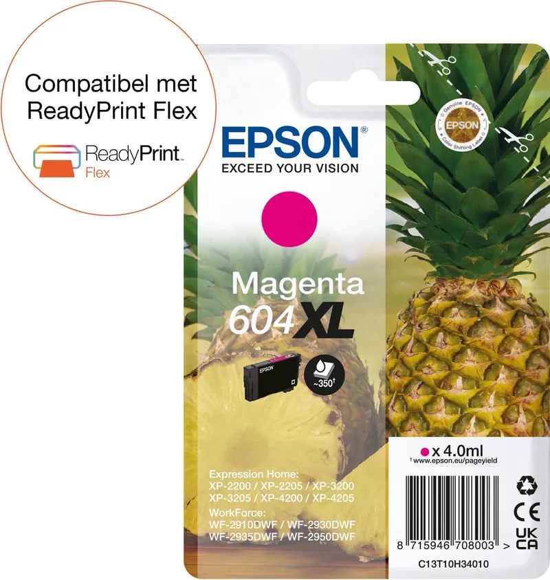 Epson 604XL - Inktcartridge - Origineel - Hoge capaciteit van Epson in Magenta – productfoto