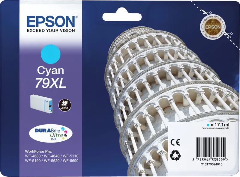 Epson 79XL - Inktcartridge / Hoge Capaciteit van Epson in Cyaan – productfoto