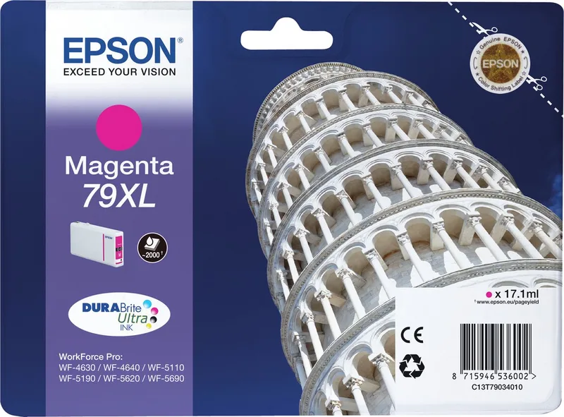 Epson 79XL - Inktcartridge / Hoge Capaciteit van Epson in Magenta – productfoto