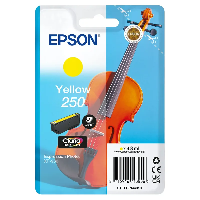 Inktcartridge epson 250 t16n44 geel | 10 stuks de Epson – photo produit