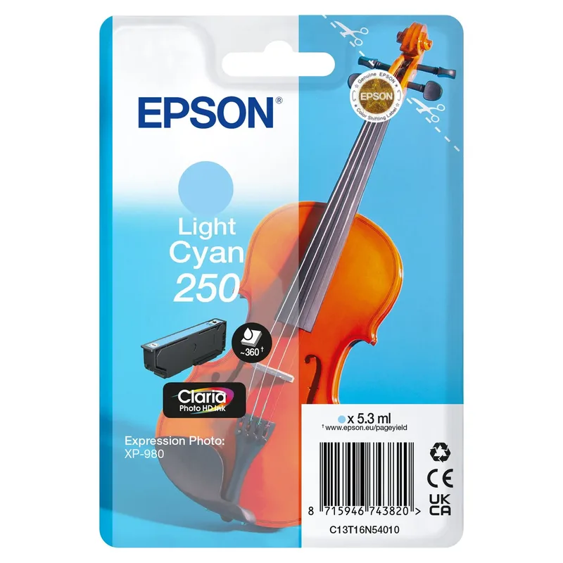 Inktcartridge epson 250 t16n54 licht blauw | 10 stuks by Epson – product photo