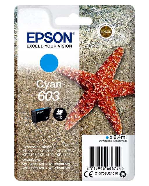 Inktcartridge Epson 603 T03U2 blauw fra Epson – produktbillede
