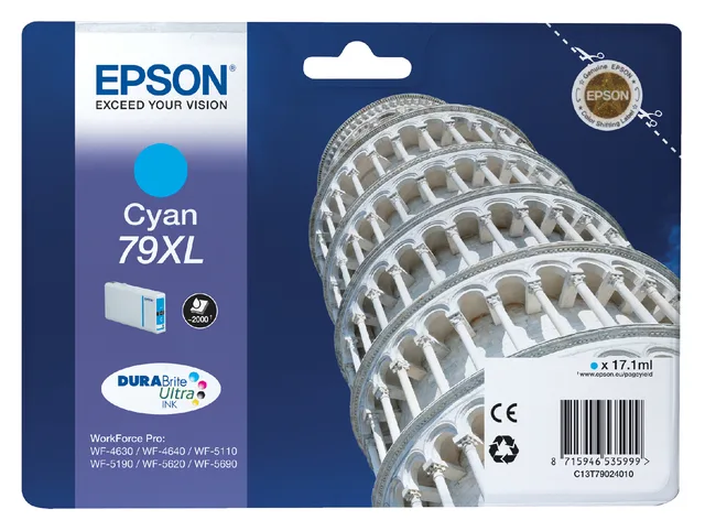 Inktcartridge Epson 79XL T7902 blauw fra Epson – produktbillede