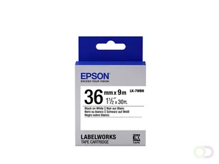 Label Cartridge Standard LK-7WBN Black/White 36mm (9m) (C53S657006) fra Epson – produktbillede 1 af 2