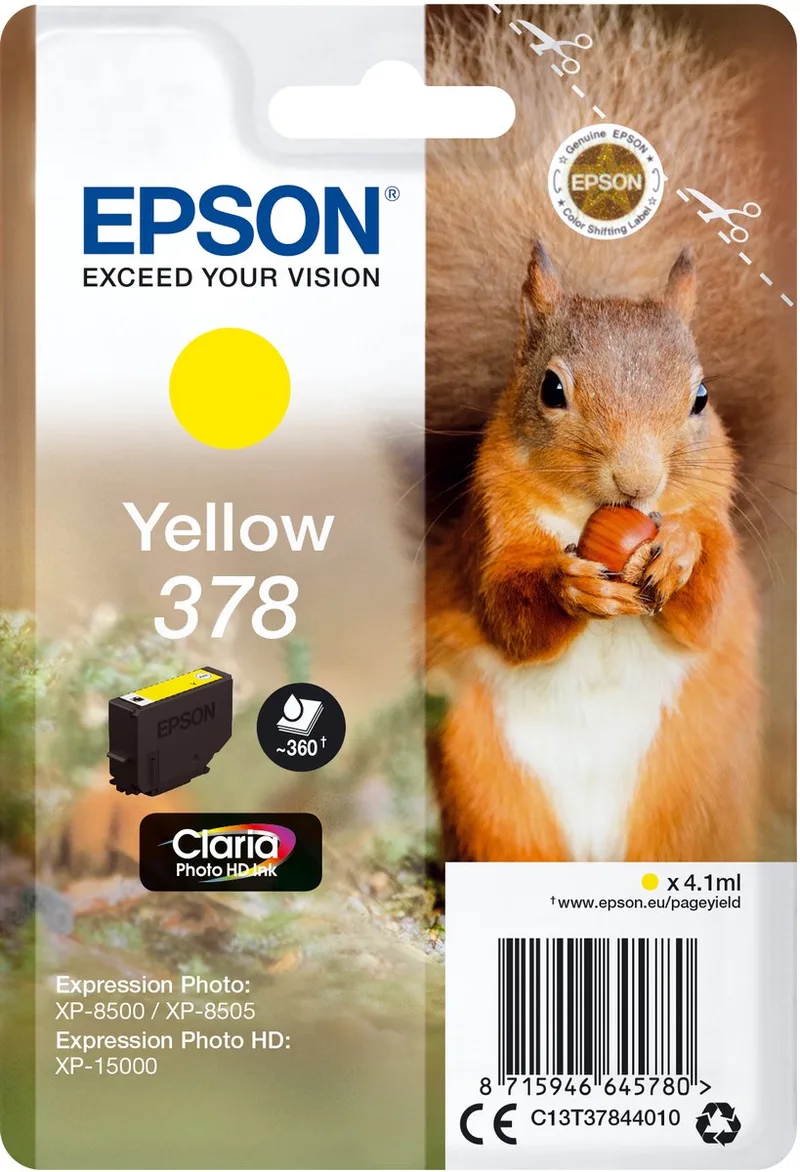 Original Ink Cartridge Epson 378 Yellow de Epson en Jaune – photo produit