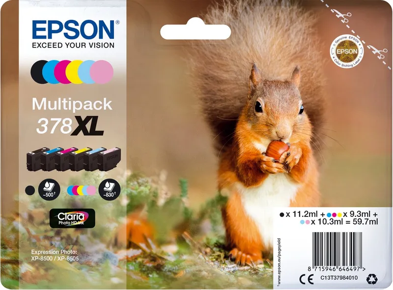 Original Ink Cartridge Epson 378XL Multicolour van Epson in Zwart + kleur – productfoto 1 van 2