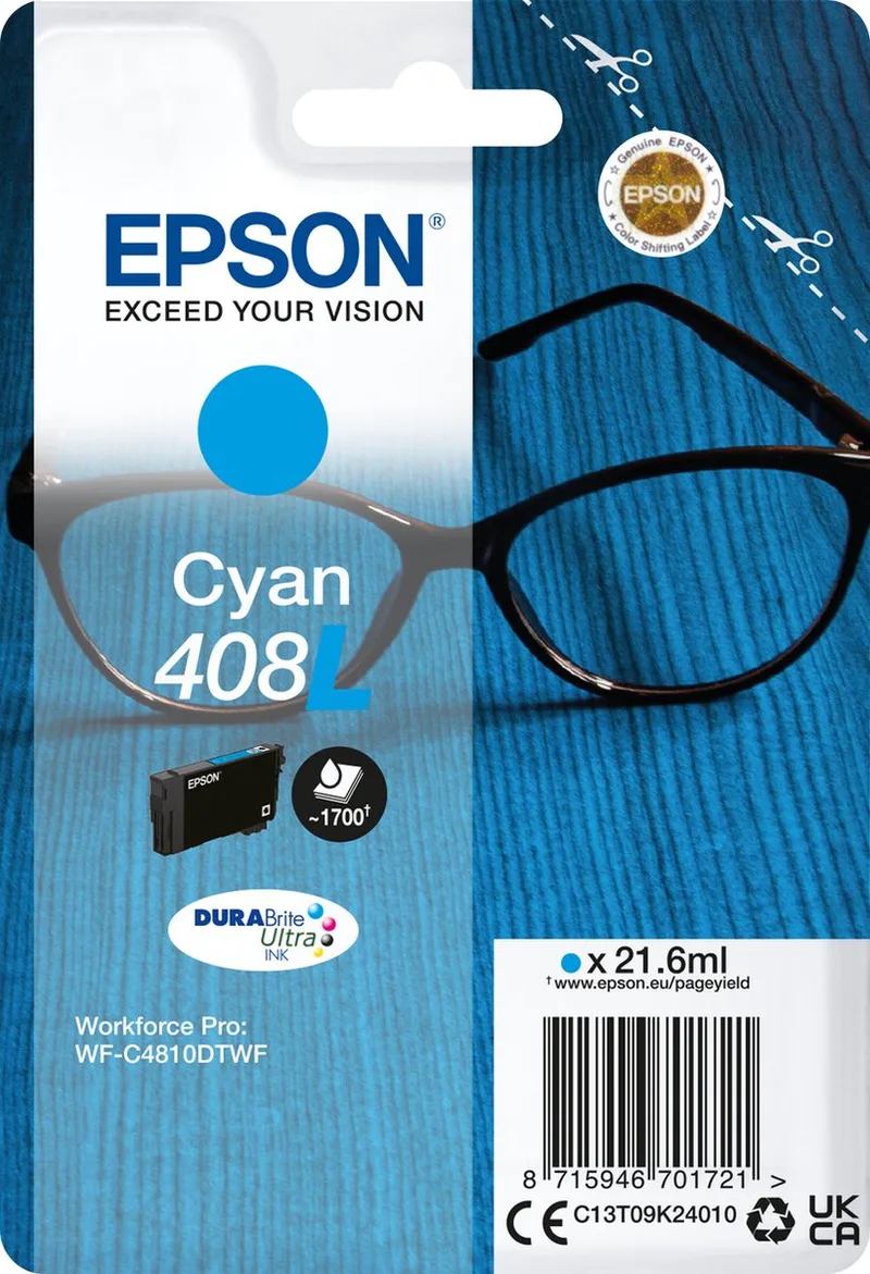 Original Ink Cartridge Epson 408L by Epson in Cyan – product photo