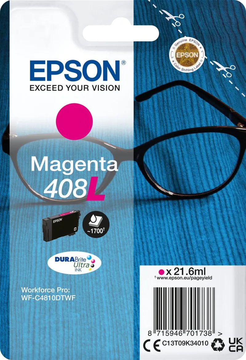 Original Ink Cartridge Epson 408L fra Epson i Magenta – produktbillede